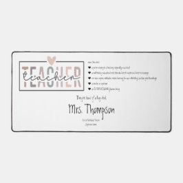 Trendy Retro School Lehrer Wertschätzung Vielen Da Schreibtischunterlage