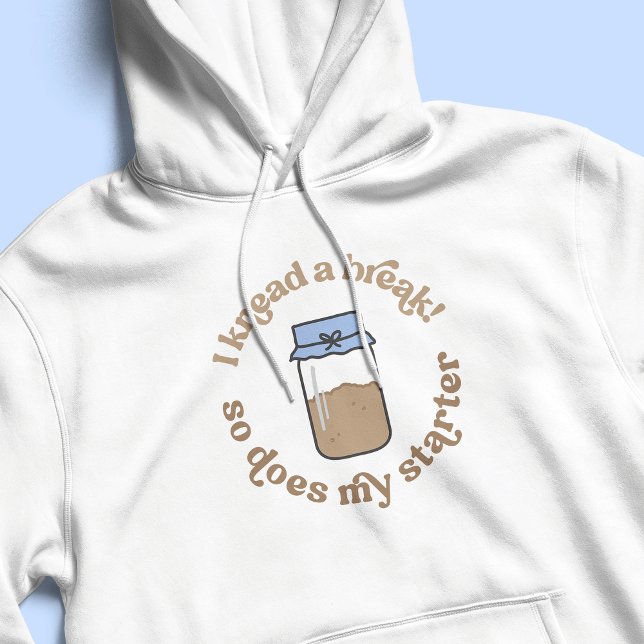 Trendy Retro Sourdough Starter Bäckerei Funny Hood Hoodie (Trendy funny sourdough bread baker white hoodie - the perfect gift for a sourdough enthusiast)