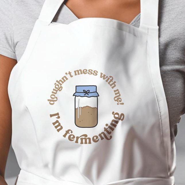 Trendy Retro Sourdough Starter Brot Baker Funny Schürze (Modern cute and fun sourdough bread enthusiast apron *mockup is Ai generated*)