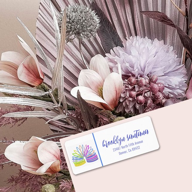 Trendy Retro Spring Toy Rücksendeadresse (Von Creator hochgeladen)