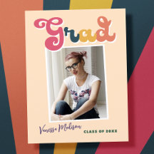 Trendy Retro Vintag Boho Grad Foto Ankündigung