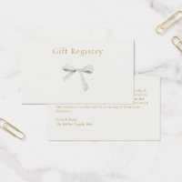 Trendy Ribbon Wedding Registry Enclosure