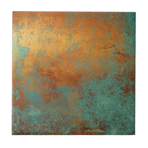 Trendy Rich Copper Patina Metallic Fliese
