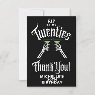 Trendy RIP zu meinem 30. Geburtstag Party Dankeskarte