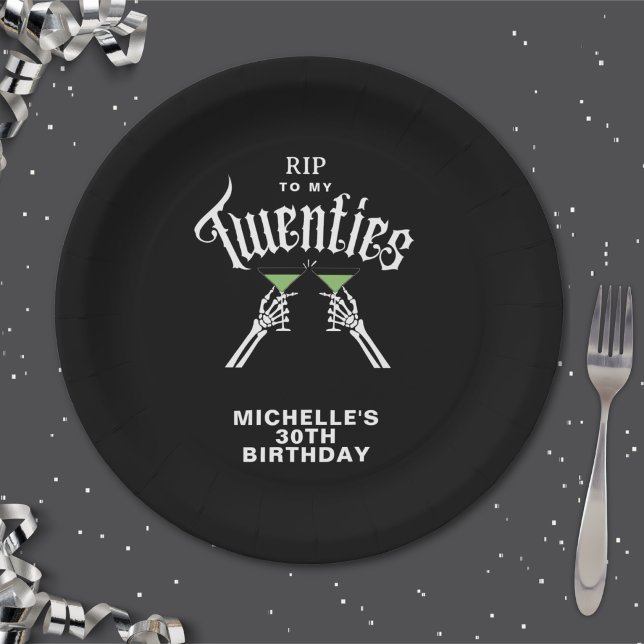 Trendy RIP zu meinem 30. Geburtstag Party Pappteller (Von Creator hochgeladen)