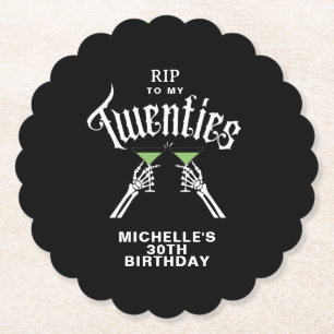 Trendy RIP zu meinem 30. Geburtstag Party Untersetzer