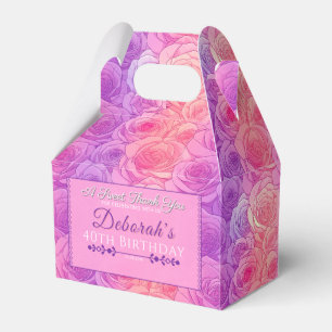Trendy Rose Birthday Gefallen Box für Dessert Geschenkschachtel
