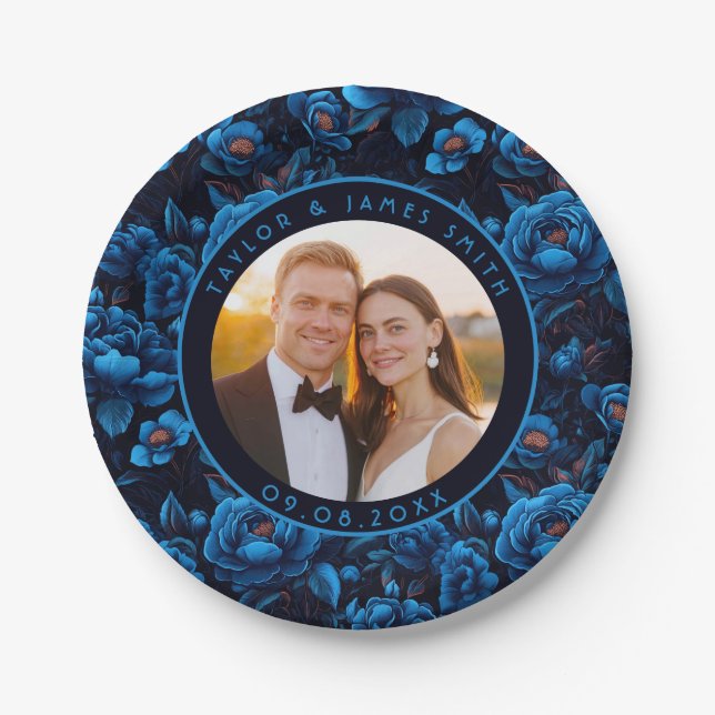 Trendy Rose Bridal Dress Teller für Dankeschön Ges (Vorderseite)