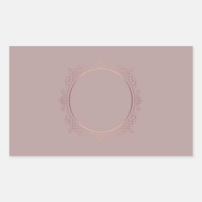 Trendy Rose Gold Blank Template hinzufügen Rechteckiger Aufkleber (Vorderseite)