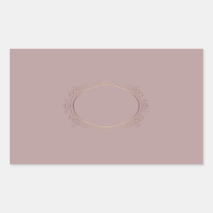 Trendy Rose Gold Blank Template hinzufügen Rechteckiger Aufkleber