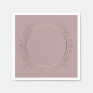 Trendy Rose Gold Custom Blank Template Elegant Serviette