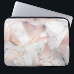 Trendy Rose Gold Geometric Marble Laptopschutzhülle<br><div class="desc">Trendige Rose goldenes geometrisches Marmormuster.</div>