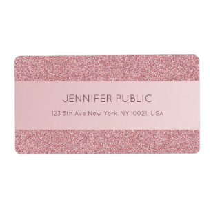 Trendy Rose Gold Glitzer Elegante Vorlagenlieferun