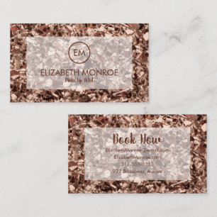 Trendy Rose Gold Glitzer Salon Visitenkarte
