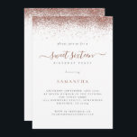 Trendy Rose Gold Glitzer Script Sweet 16 Einladung<br><div class="desc">Trendy Rose Gold Glitzer Script Sweet 16. Verfügbar in digitaler Form und gedruckt. Eine Grenze von Rose Gold Glitzer auf beiden Seiten, und 16 . Geburtstag ist in einem handgeschriebenen Stil Skript. Personalisieren Sie den Text einfach auf Ihre eigenen Daten. Sie können Text- und Hintergrundfarben auch über die Option Weitere...</div>