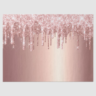 Trendy Rose Gold Glitzer Tropfen Graphic Seidenpapier