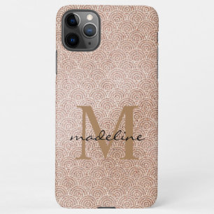 Trendy Rose Gold Orientale Monogram iPhone 11Pro Max Hülle