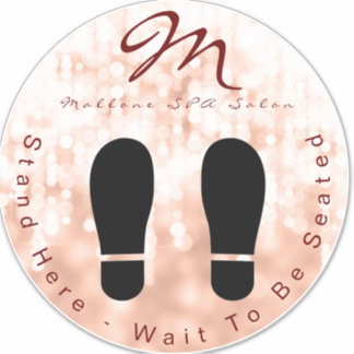 Trendy Rose Gold Sparkling WELLNESS-CENTER Salon F Aufkleber