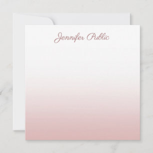 Trendy Rose Gold Template Kalligraphischer Skriptn Mitteilungskarte