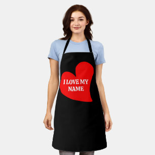 TRENDY ROTES HERZ ICH LIEBE MEINEN ROMANTISCHEN VA SCHÜRZE