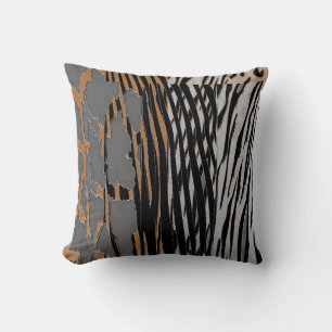 Trendy Rustic Animal Printed Zebra Stripe Pillow Kissen