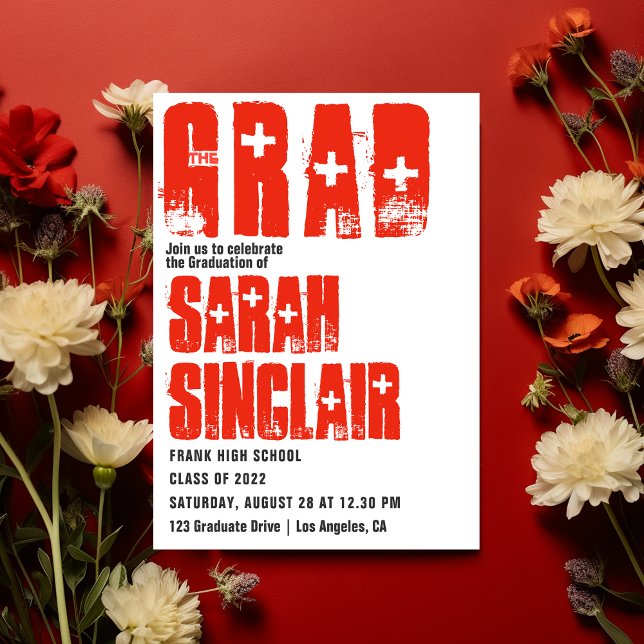 Trendy Rustic Grunge Nurse Graduation Party Einladung (Von Creator hochgeladen)