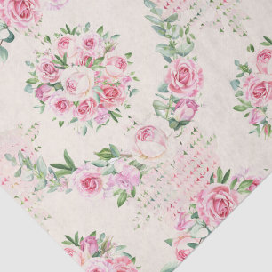 Trendy rustikal rosa klassische feminine Blume wic Seidenpapier
