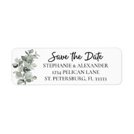 Trendy Sage Green Eukalyptus Wedding Save the Date