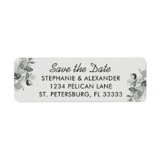 Trendy Sage Green Gray Eukalyptus Wedding