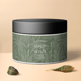 Trendy Sage Green Skincare Jar Waterproof Label Wasserflaschenetikett