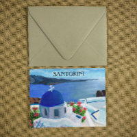 Trendy Santorini Griechenland Illustration