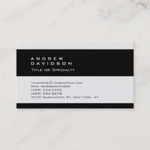 Trendy Schlicht Black Gray Striping Business Card Visitenkarte