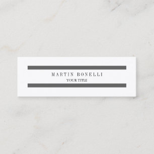 Trendy Schlicht Slim Gray Lines Mini Visitenkarte