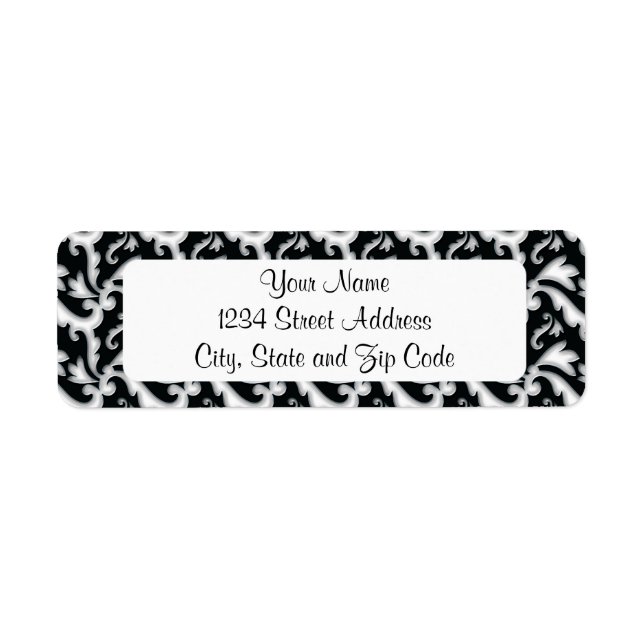 Trendy Schnörkel | Schwarz und Weiß (Vorne)