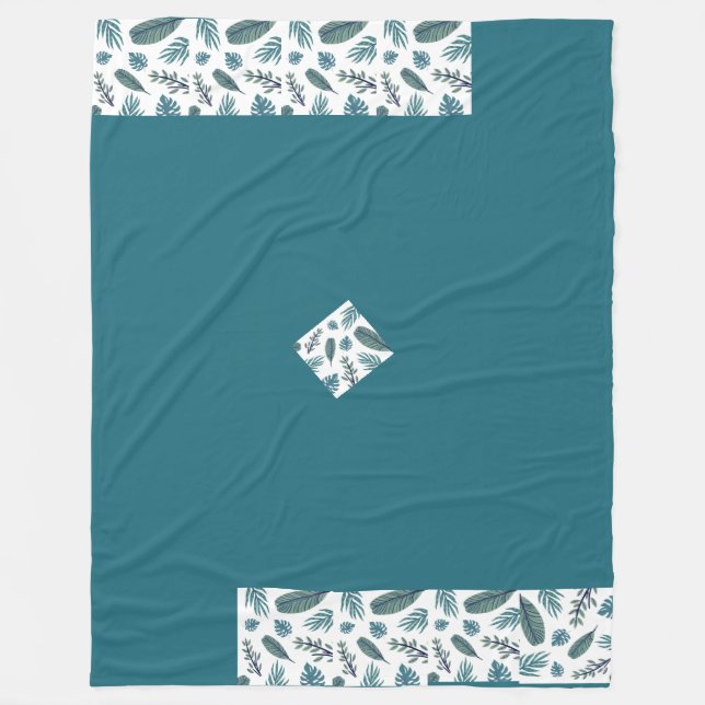 Trendy Schöne Blätter Fleece Blanket (Vorderseite)