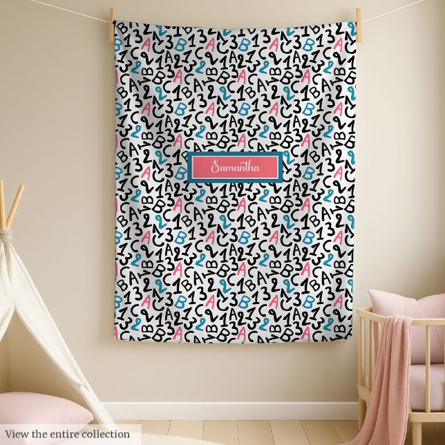 Trendy School Fleece mit Monogramm für Mädchen (Trendy school fleece with monogram for girls)