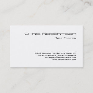 Trendy Schwarz-weiß Charming Business Card Visitenkarte