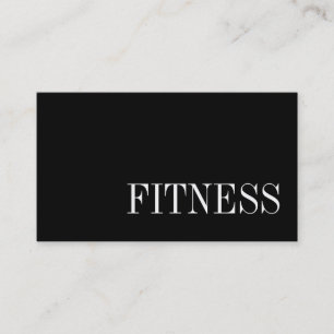 Trendy Schwarz-weiß Fitness Sport Business Card Visitenkarte