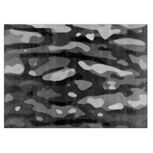 Trendy Schwarz-weiß Grau Abstraktes Muster Schneidebrett