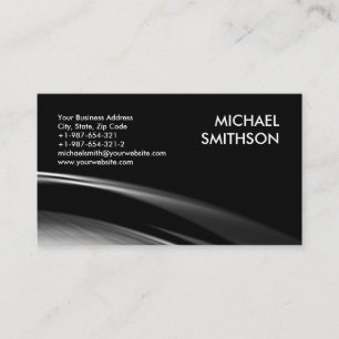 Trendy Schwarz-weiß Gray Pattern Business Card Visitenkarte