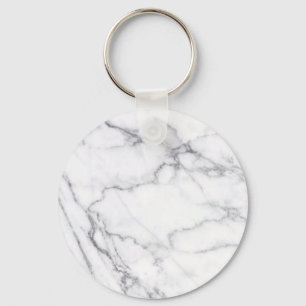 Trendy Schwarz-weiß Marble Stone Schlüsselanhänger