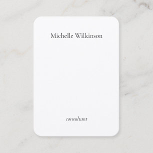 Trendy Schwarz-weiß Schlicht kreativ Minimalistisc Visitenkarte