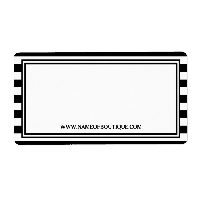 Trendy Schwarz-weiß Stripes Hair Salon Website (Vorne)