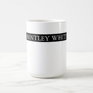 Trendy Schwarz-weiß Stylish Einfach Schlicht Ihren Kaffeetasse