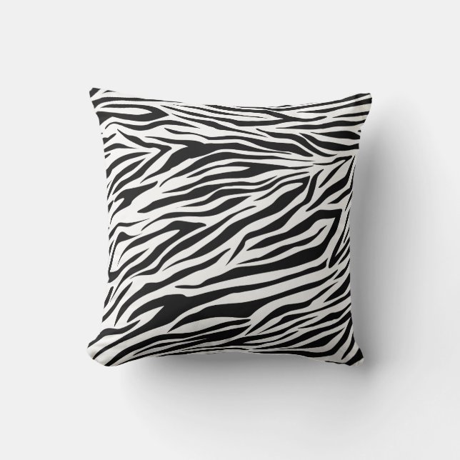 Trendy Schwarz-weiß Zebra Decorative Throw Kissen (Vorderseite)