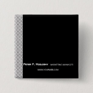 Trendy schwarzes Muster-beruflicher Beruf Button