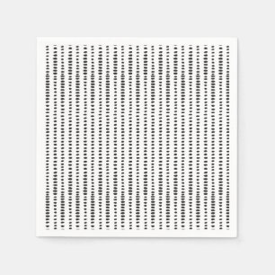 Trendy schwarzes u. weißes abstraktes serviette