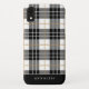 Trendy schwarzes/weißes kariertes Muster Case-Mate iPhone Hülle (Rückseite)