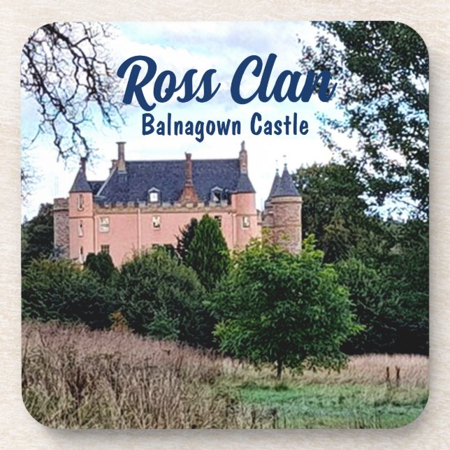 Trendy Scottish Ross Clans Balnagown Castle Getränkeuntersetzer (Vorderseite)