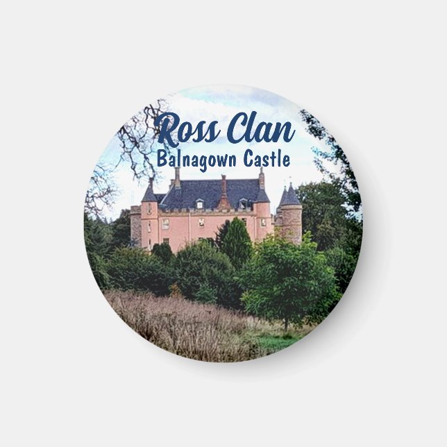 Trendy Scottish Ross Clans Balnagown Castle Magnet (Vorne)